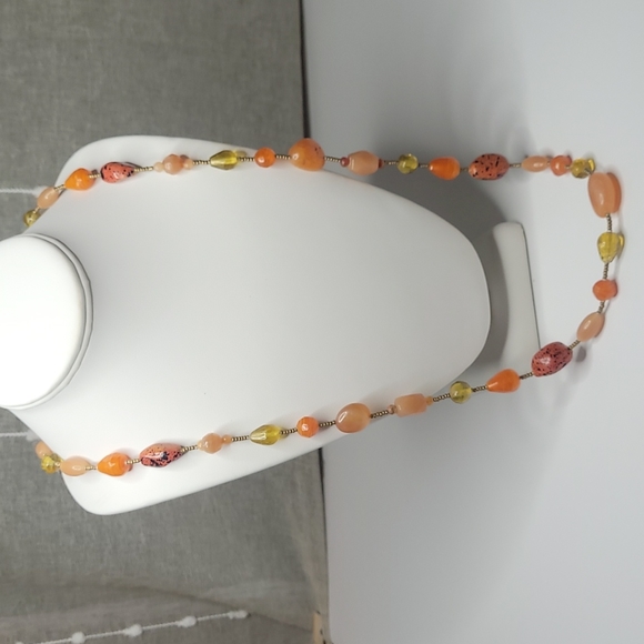 NINE WEST LONG STRAND BEADED NECKLACE - Picture 4 of 8